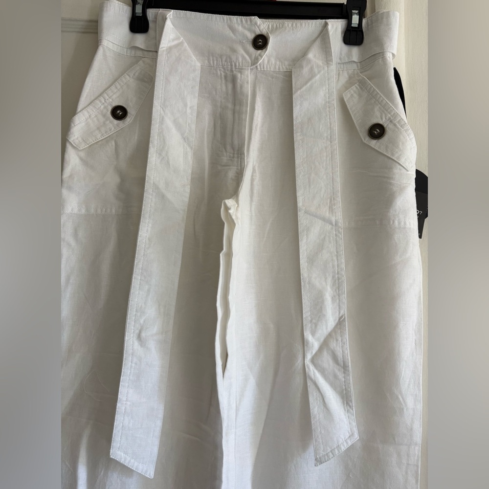 Wide Leg White Pants - Picture 2 of 6